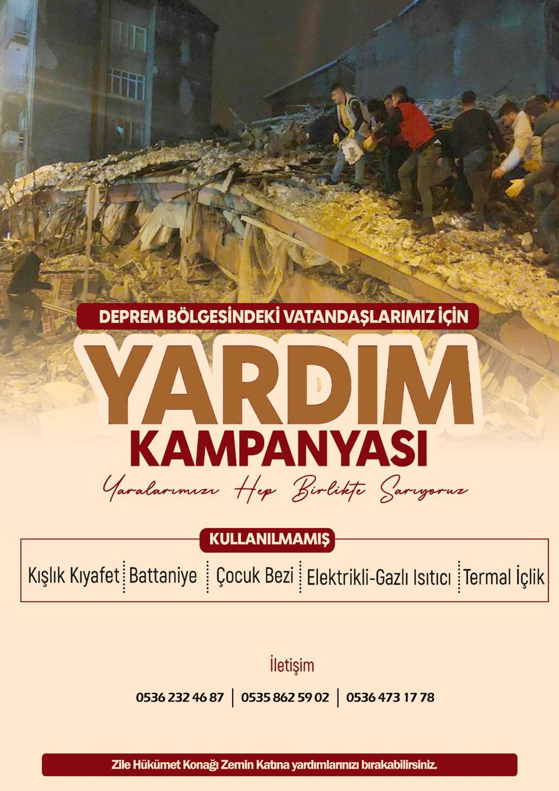Zilelilere Çağrı: Yardım kampanyası başladı.